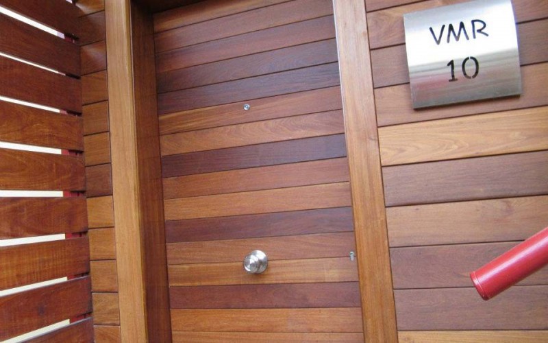 Wood door after